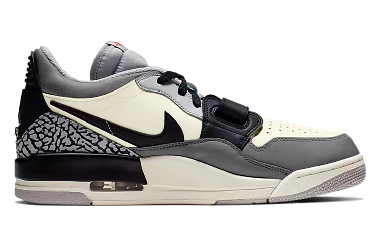 Order Zapatillas Personalizadas Air Jordan Legacy 312 Low "Gris Cemento" CD7069-101(TeamY-男款复古爆裂纹黑米灰)