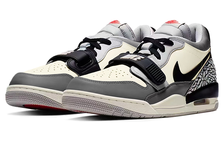 Lookbook Zapatillas Personalizadas Air Jordan Legacy 312 Low "Gris Cemento" CD7069-101(TeamY-男款复古爆裂纹黑米灰)