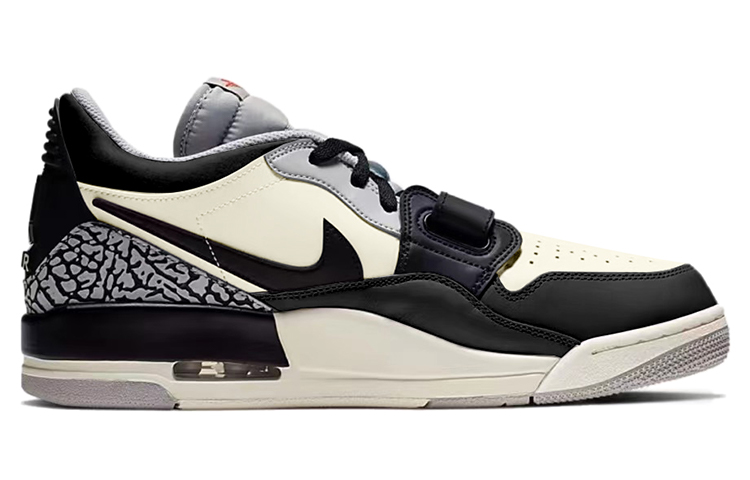 Order [Kasut Tersuai] Air Jordan Legacy 312 Low 'Hitam Kelabu Simen' CD7069-101(TeamY-男款复古爆裂纹黑米)
