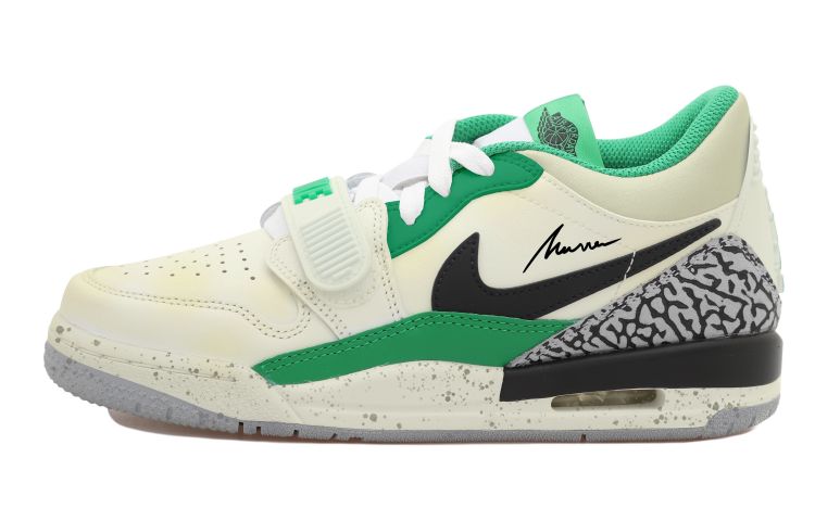Order [Kasut Custom] Air Jordan Legacy 312 Low 'Hitam Putih Hijau Berbintik' FN3407-101(Team拾玖-黄绿做旧女S-BOX）