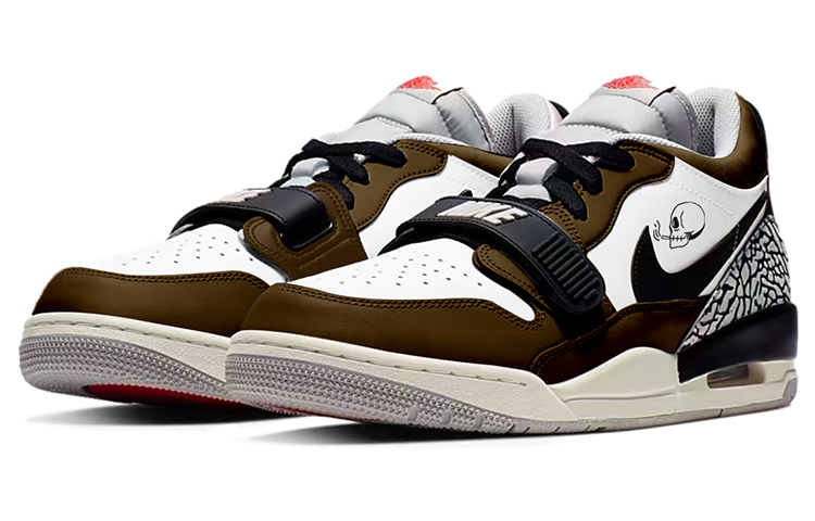 Lookbook Zapatillas Personalizadas Jordan Legacy 312 "Graffiti" CD7069-101(TeamY-男款骷髅涂鸦黑白棕)