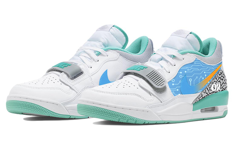 Lookbook [Kasur Kasut] Air Jordan Legacy 312 Low 'Cyberpunk Putih-Hijau' CD7069-130(Team56-科技蓝图)