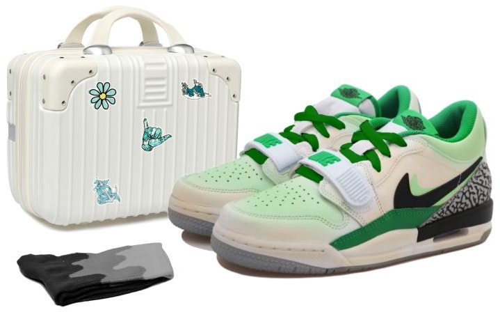 custom-shoes-air-jordan-legacy-312-low-distressed-double-swoosh-black-white-green