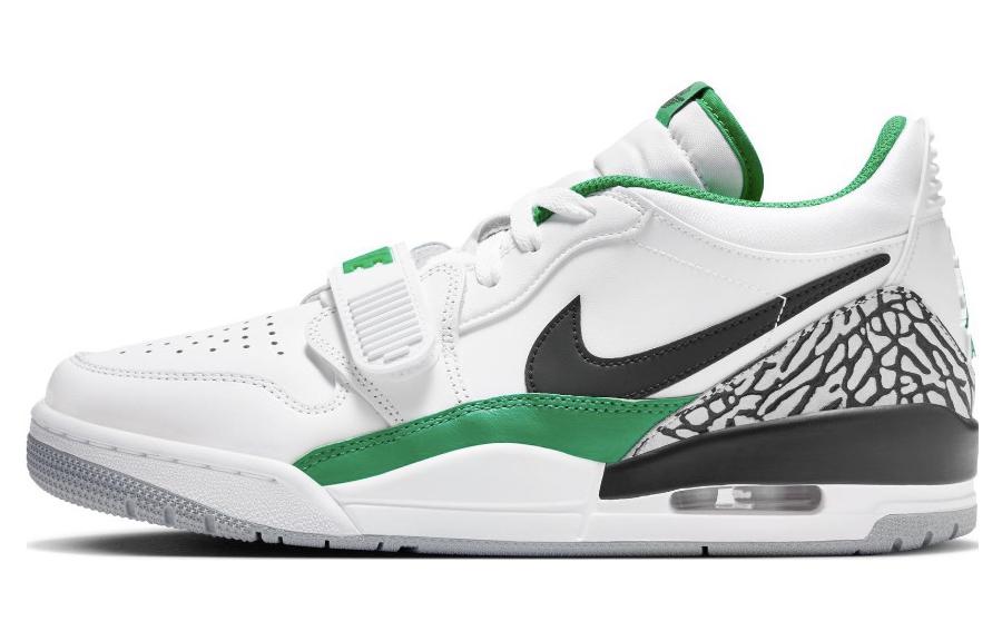 Cheap [Kasut Custom] Air Jordan Legacy 312 Rendah 'Distressed Double Swoosh Hitam Putih Hijau' FN3406-101(Team拾玖-苹果绿312S-BOX）