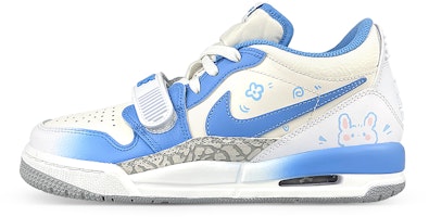 【定制球鞋】Jordan Legacy 312 禮盒 漸變 腮紅兔 低幫 復古籃球鞋 GS 白藍 Order 【定制球鞋】Jordan Legacy 312 禮盒 漸變 腮紅兔 低幫 復古籃球鞋 GS 白藍