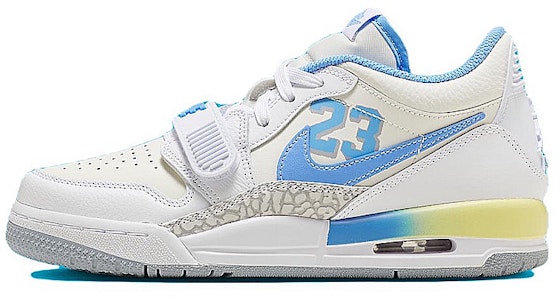 【定製球鞋】Jordan Legacy 312 漸變 腮紅兔 低幫 復古籃球鞋 GS 白藍 Sizing 【定製球鞋】Jordan Legacy 312 漸變 腮紅兔 低幫 復古籃球鞋 GS 白藍