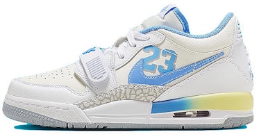 【定制球鞋】Jordan Legacy 312 禮盒 漸變 腮紅兔 低幫 復古籃球鞋 GS 白藍 1