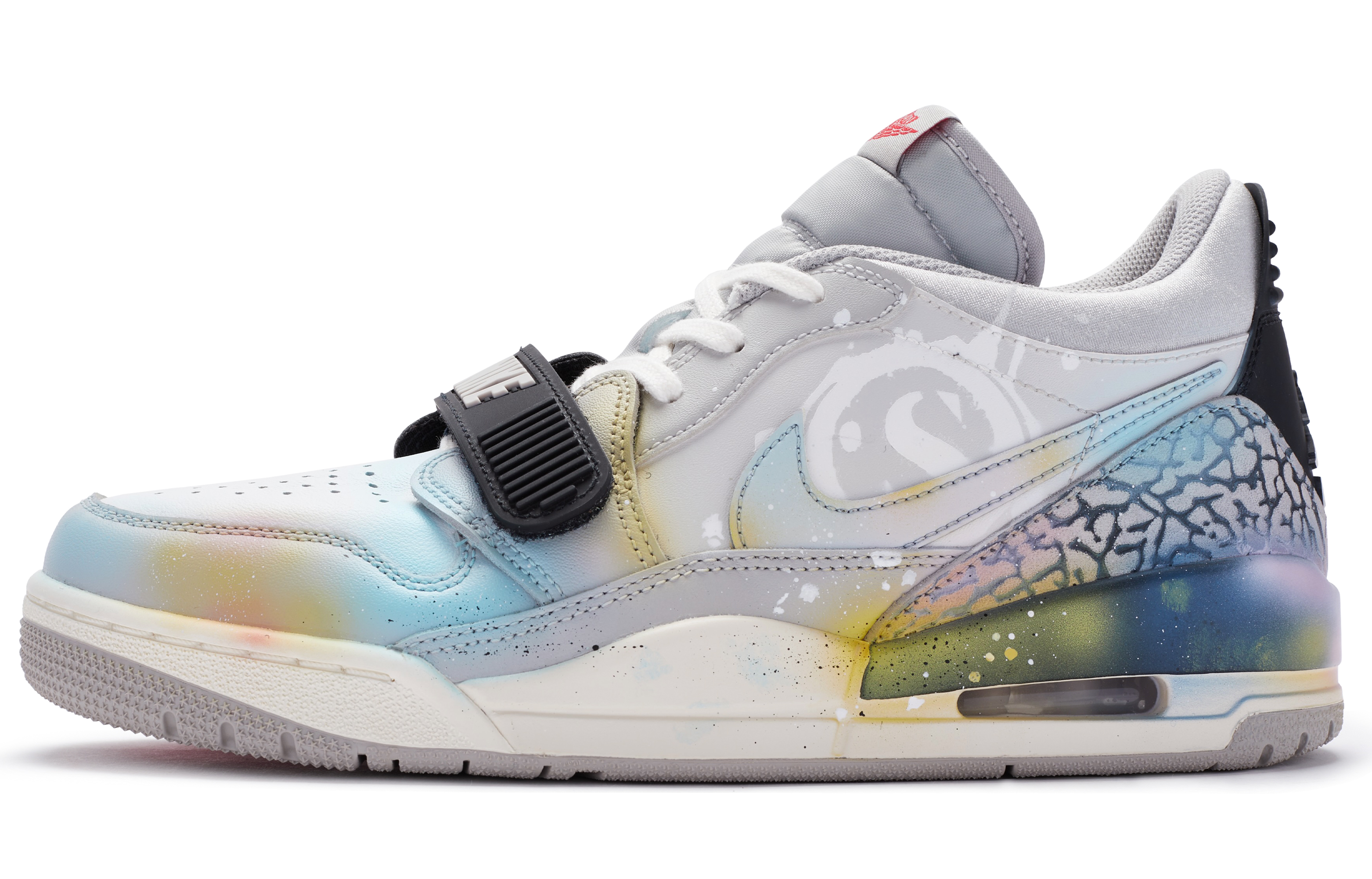 [Custom Shoes] Air Jordan Legacy 312 Low 'Graffiti White Grey Blue Purple Yellow'
