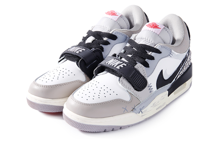 Lookbook 【定製籃球鞋】 Jordan Legacy 312 Low 灰色塗鴉風 低筒 復古籃球鞋 男款 黑灰