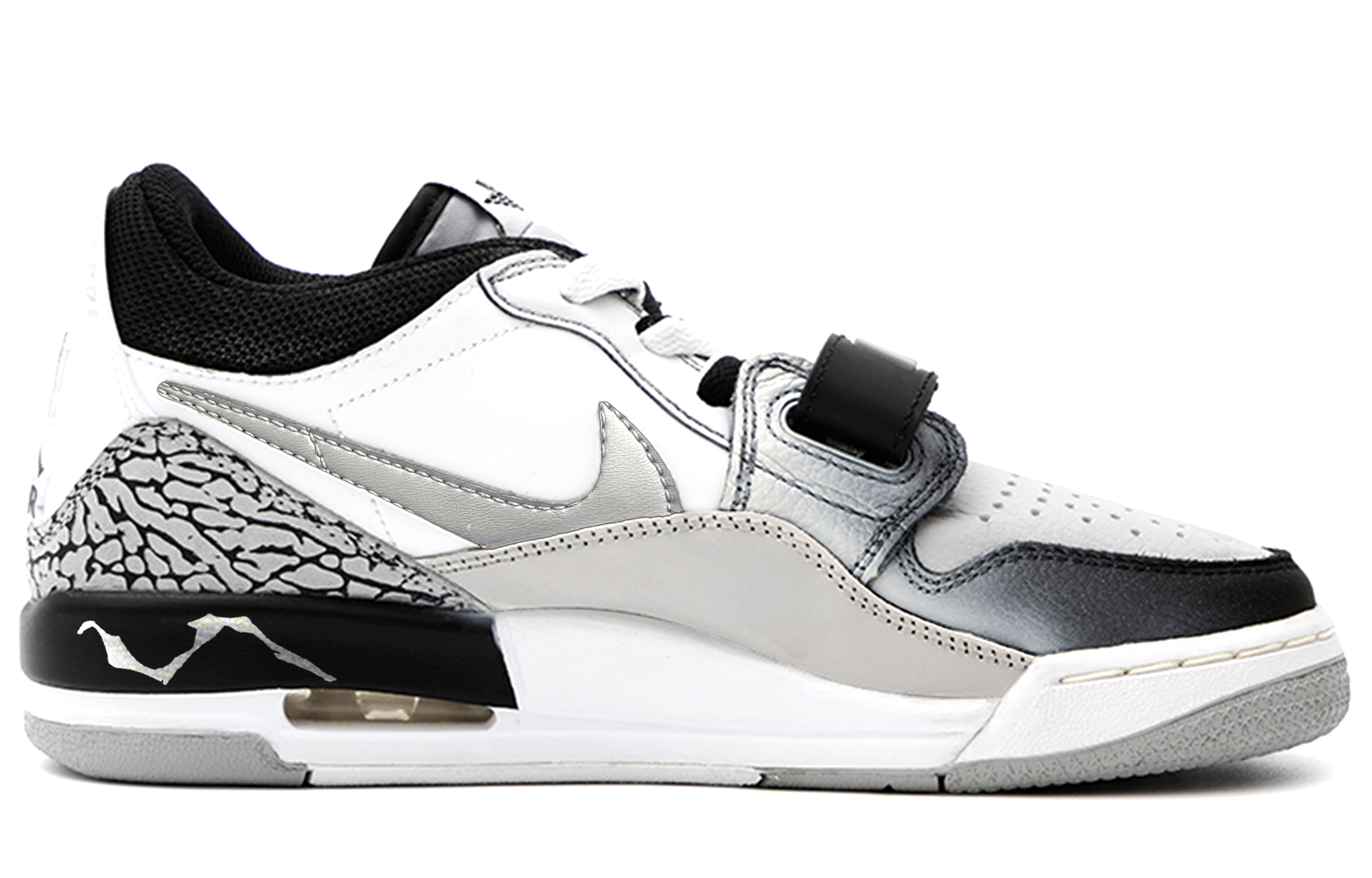 Order 에어 조던 레거시 312 로우 '산업 폐허' CD9054-105(Team33-女款-工业废墟-黑白灰)