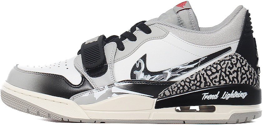 【定制球鞋】Jordan Legacy 312 Low 潮流閃電 炸裂百搭 三合一 耐磨 低幫 復古籃球鞋 男款 白灰 Buy 【定制球鞋】Jordan Legacy 312 Low 潮流閃電 炸裂百搭 三合一 耐磨 低幫 復古籃球鞋 男款 白灰
