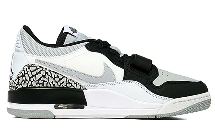 Order [Kasut Tersuai] Air Jordan Legacy 312 Low 'Moonlit Sky Wolf Totem Putih Hitam' CD9054-105(Team56-狼山图腾)