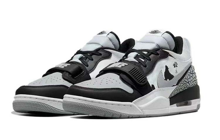 Lookbook [Kasut Tersuai] Air Jordan Legacy 312 Low 'Moonlit Sky Wolf Totem Putih Hitam' CD9054-105(Team56-狼山图腾)