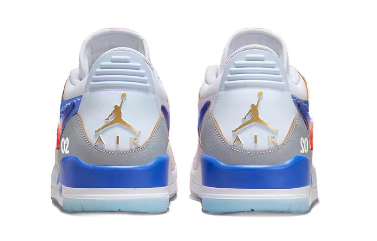 Shop [Sepatu Kustom] Air Jordan Legacy 312 Low 'Tech Blueprint Cyberpunk Putih-Biru-Merah' FN8902-161(Team56-科技蓝图)