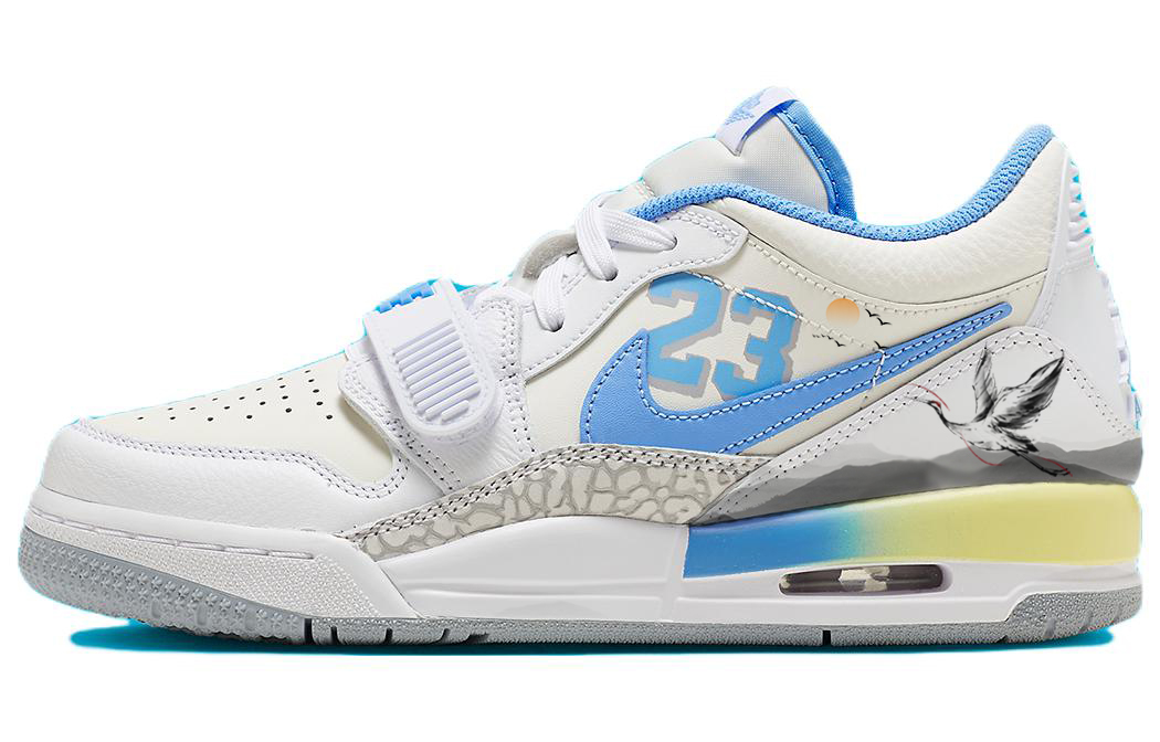 Buy [Sepatu Kustom] Air Jordan Legacy 312 Low 'Putih Biru Hitam - Gaya Cina Burung Bangau & Gunung Pinus' FJ7223-141(Team56-仙鹤松山)