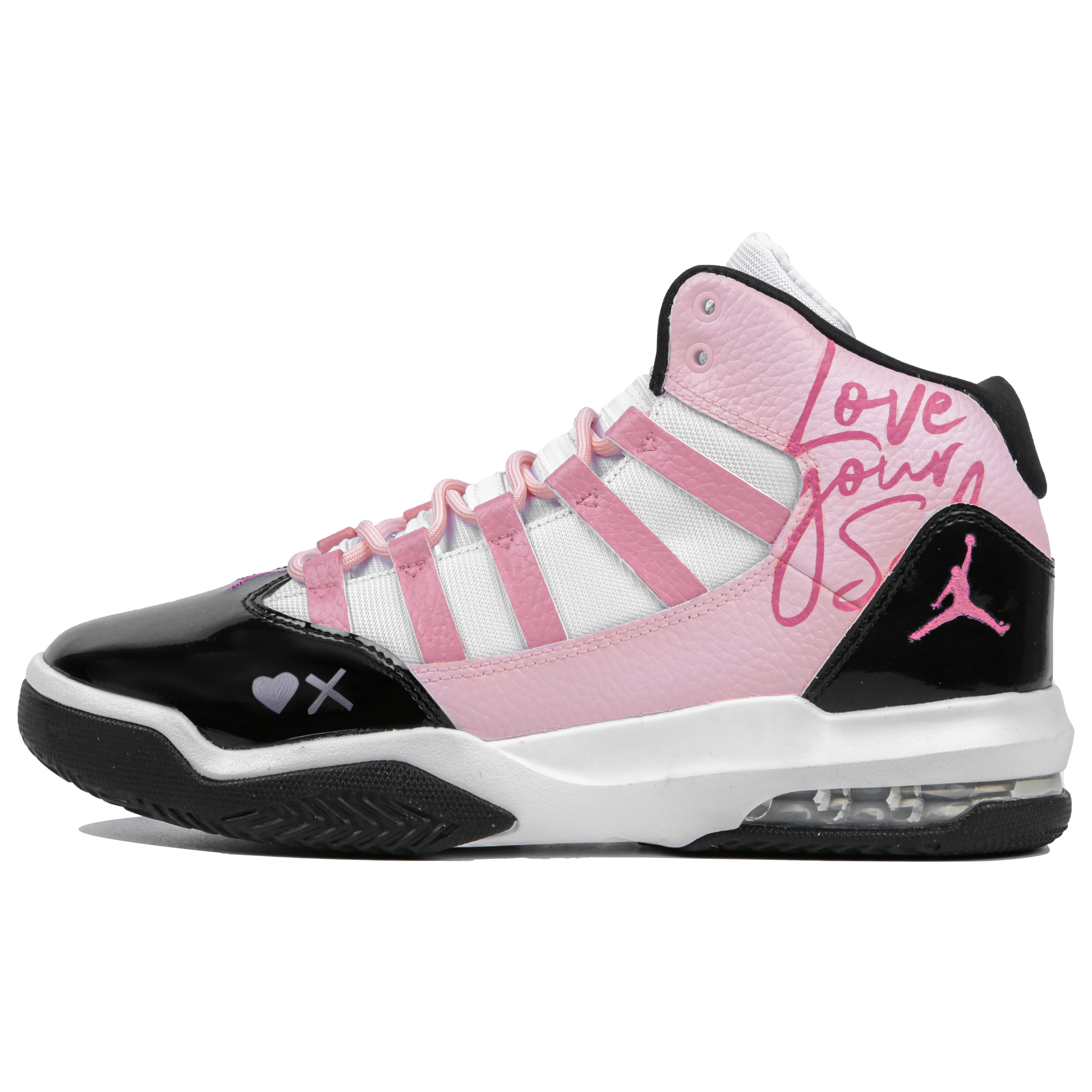 Order 에어 조던 맥스 아우라 1 '블랙 핑크' (커스텀) AQ9214-121(Team4-女款恋歌SBOX)