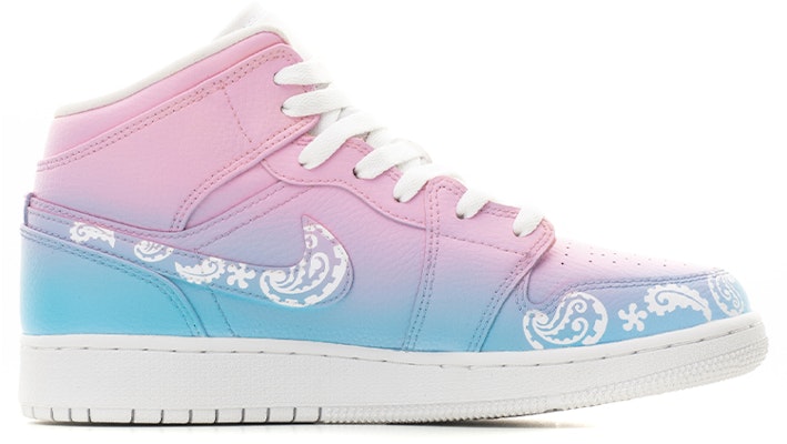 【カスタムシューズ】バレンタインブルーピンクグラデーションAir Jordan Mid 554724-130(TeamA-AJ1男女款腰果花蓝粉) Order 【カスタムシューズ】バレンタインブルーピンクグラデーションAir Jordan Mid 554724-130(TeamA-AJ1男女款腰果花蓝粉)