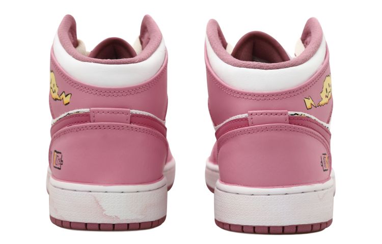 Purchase [定制鞋款] 耐克Air Jordan 1 Mid '动漫皮卡丘 天然白 粉色' DQ8423-616(Team拾玖-动漫比卡女S-BOX)