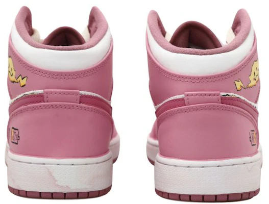 【訂製球鞋】Jordan Air Jordan 1 Mid OKHR 動畫風 比卡 電量 心 質感磨舊 中筒 復古籃球鞋 GS 白粉 Purchase 【訂製球鞋】Jordan Air Jordan 1 Mid OKHR 動畫風 比卡 電量 心 質感磨舊 中筒 復古籃球鞋 GS 白粉