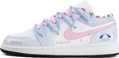 【客製化球鞋】 Jordan Air Jordan 1 低筒 心動小狗 三麗鷗 禮盒 可愛玩偶 複古籃球鞋 GS 紫色 Order 【客製化球鞋】 Jordan Air Jordan 1 低筒 心動小狗 三麗鷗 禮盒 可愛玩偶 複古籃球鞋 GS 紫色