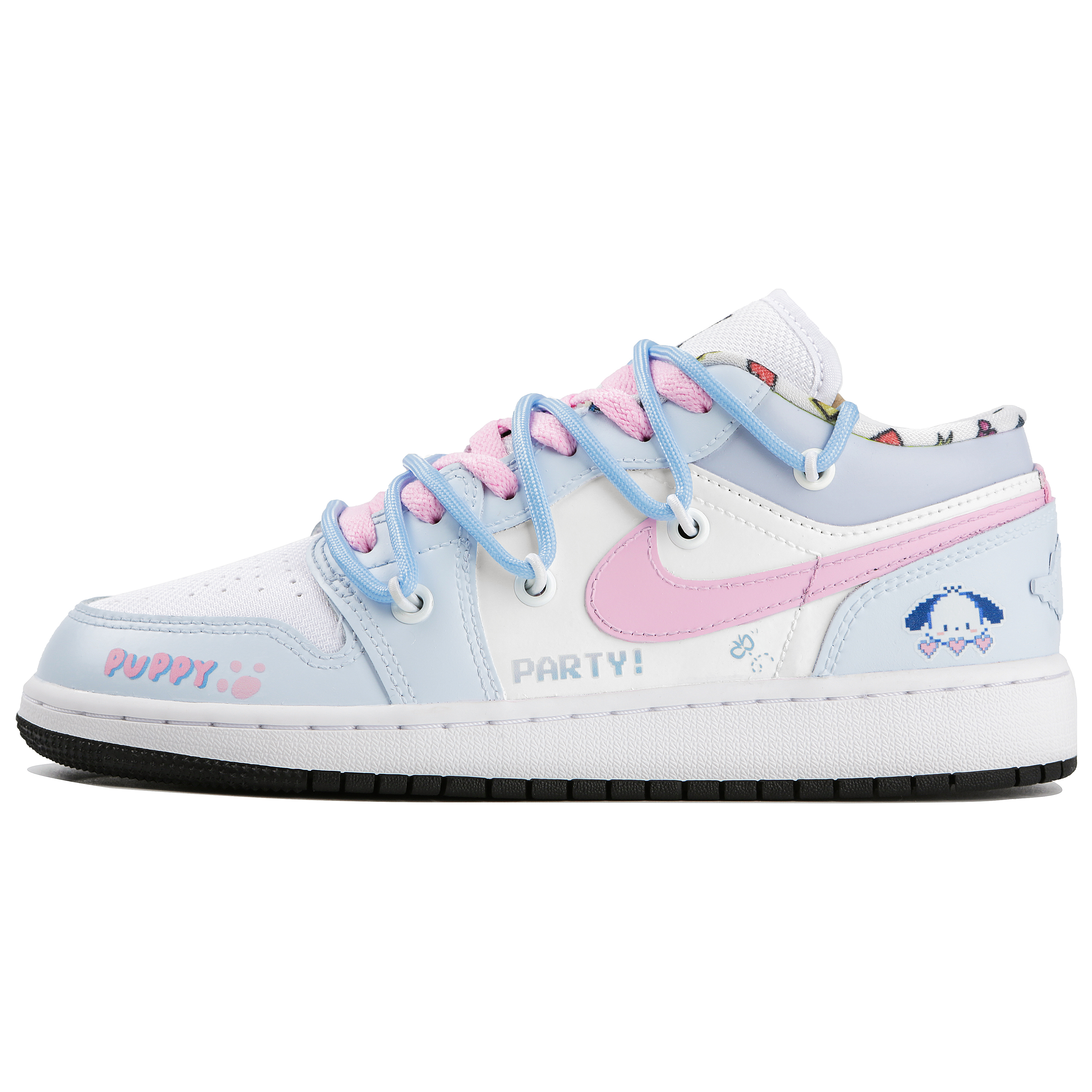 [Custom Shoes] Jordan Sanrio 1 Low 'Purple Heart Dog'