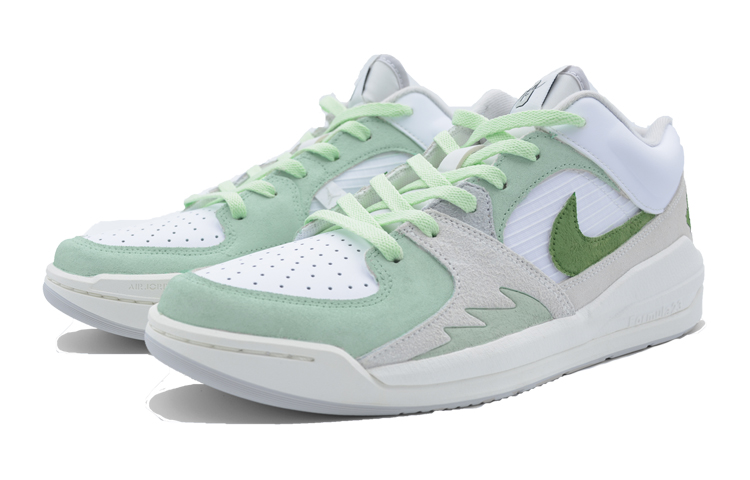 Lookbook 【訂製球鞋】Jordan Stadium 90 簡約 葉綠素 潮流 減震防滑耐磨 低幫 生活休閒鞋 男女同款 白灰綠