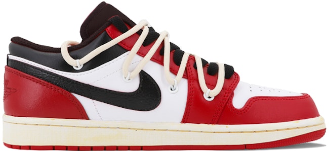 【定制球鞋】Jordan Air Jordan 1 Low TS 英文字母 水仙花 做舊 低筒 復古籃球鞋 GS 黑紅 Order 【定制球鞋】Jordan Air Jordan 1 Low TS 英文字母 水仙花 做舊 低筒 復古籃球鞋 GS 黑紅