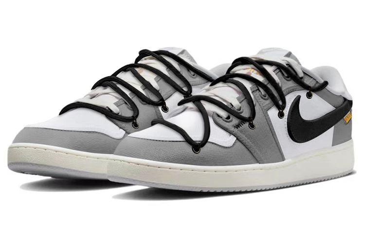 Lookbook 에어 조던 유니온 LA x 1 KO 로우 '디컨 블랙 화이트 그레이' DO8912-101(TeamY-男女款雾霾灰解构黑白灰)