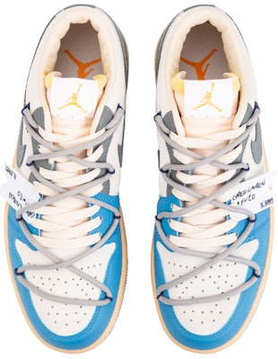 【客製化球鞋】 佐敦 Air Jordan 1 低筒 小Union 解構綁帶 材質拼接 復古 低筒 復古籃球鞋 男款 藍灰紅 Shop 【客製化球鞋】 佐敦 Air Jordan 1 低筒 小Union 解構綁帶 材質拼接 復古 低筒 復古籃球鞋 男款 藍灰紅