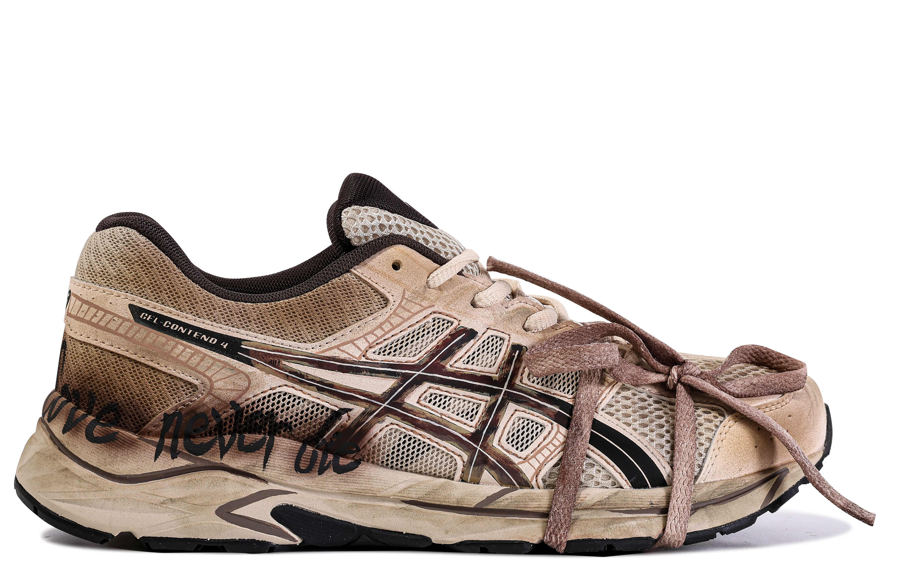 Lookbook 【カスタムシューズ】ASICS ゲルコンテンド 4「ダ・ヴィンチウェイストランドブラウン」 T8D4Q-030(TEAMM-浮冥废墟)