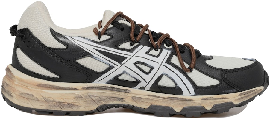 【訂製球鞋】 Asics Gel-Venture 6 OKHR 老化風格 摩卡 裁解結構鞋帶 字體 磨損抗性透氣 低筒 慢跑鞋 男款 黑白灰 Order 【訂製球鞋】 Asics Gel-Venture 6 OKHR 老化風格 摩卡 裁解結構鞋帶 字體 磨損抗性透氣 低筒 慢跑鞋 男款 黑白灰