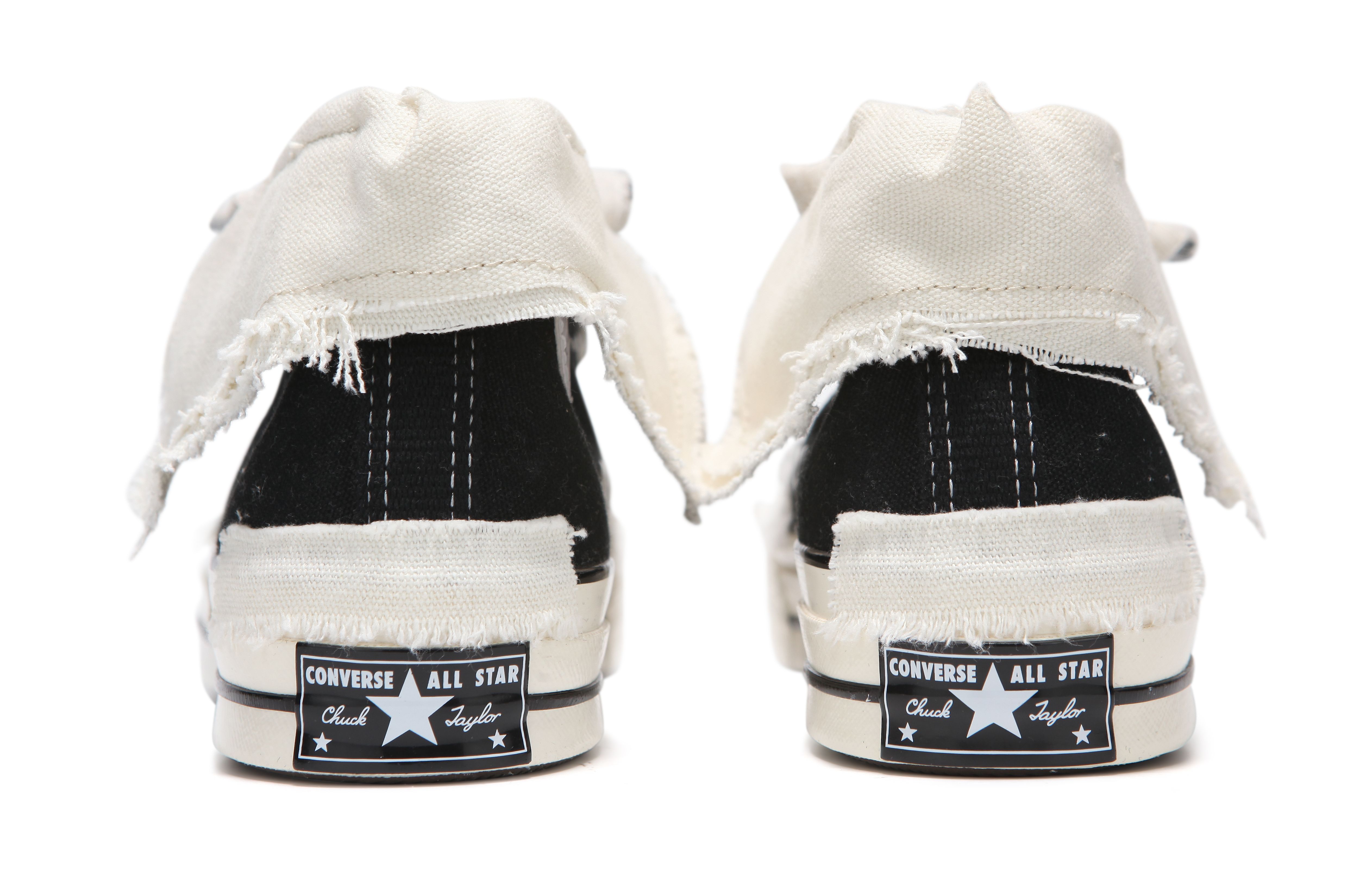 Shop [Custom Shoes] Converse 1970s All Star High-Top Canvas Black and White 'Deconstructed Retro Wave'