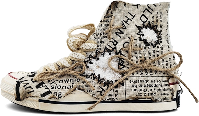 컨버스 1970s 올스타 하이 '탄 신문지' 커스텀 슈즈 162053C-(Team104-焚烧画报) Buy 컨버스 1970s 올스타 하이 '탄 신문지' 커스텀 슈즈 162053C-(Team104-焚烧画报)