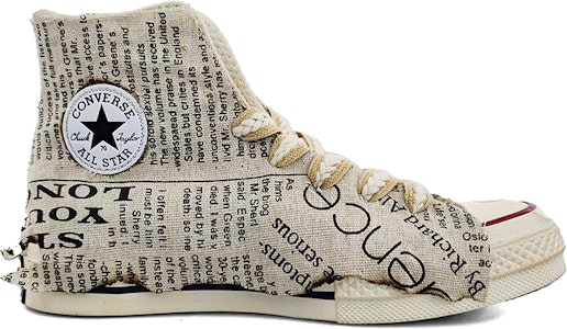 チャックテイラー'70s バーント新聞カスタム 162053C-(Team104-焚烧画报) Order チャックテイラー'70s バーント新聞カスタム 162053C-(Team104-焚烧画报)