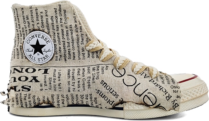 컨버스 1970s 올스타 하이 '탄 신문지' 커스텀 슈즈 162053C-(Team104-焚烧画报) Order 컨버스 1970s 올스타 하이 '탄 신문지' 커스텀 슈즈 162053C-(Team104-焚烧画报)