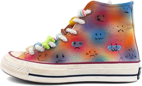 【定制球鞋】Converse 1970s All Star 彩虹表情 復古 防滑耐磨 高筒 帆布鞋 男女同款 Buy 【定制球鞋】Converse 1970s All Star 彩虹表情 復古 防滑耐磨 高筒 帆布鞋 男女同款