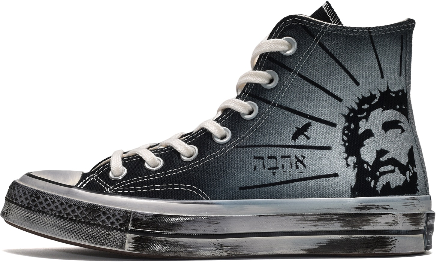 [Custom Shoes] Converse 1970s All Star High Black Grey 'Love Confession