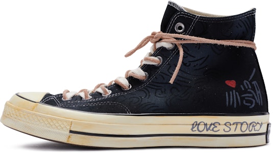 【客製化球鞋】Converse 1970s BIGNIU 城市戀愛主題 戀戀日記 手繪噴繪 高筒 帆布鞋 男女同款 黑白紅 Buy 【客製化球鞋】Converse 1970s BIGNIU 城市戀愛主題 戀戀日記 手繪噴繪 高筒 帆布鞋 男女同款 黑白紅