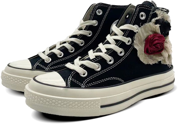 컨버스 척70 블랙로즈 자수 하이탑 (커스텀) 162050C(TeamD-男女同款黑玫瑰刺绣) Lookbook 컨버스 척70 블랙로즈 자수 하이탑 (커스텀) 162050C(TeamD-男女同款黑玫瑰刺绣)