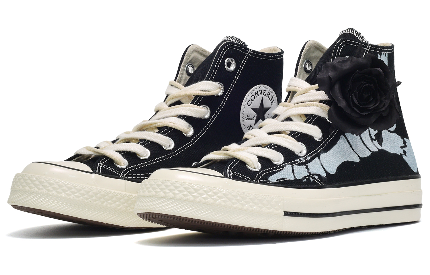 Lookbook 【定制球鞋】Converse 1970s all star CUS ID 漸變色 黑玫瑰 高筒 帆布鞋 男女同款 黑灰