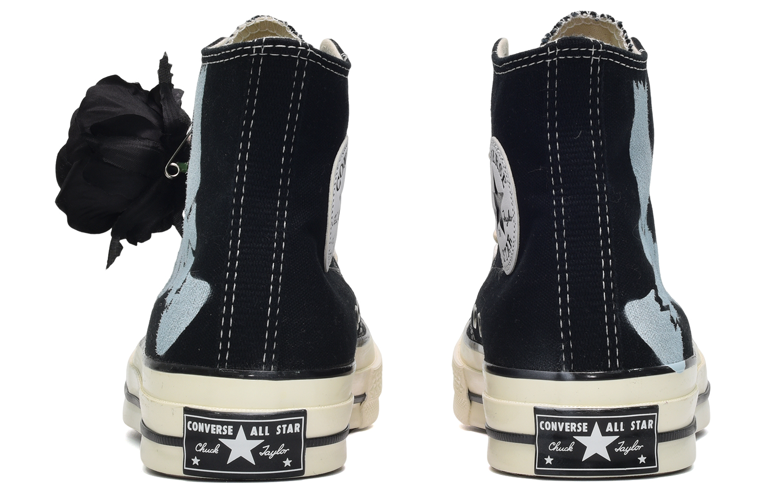 Shop 【定制球鞋】Converse 1970s all star CUS ID 漸變色 黑玫瑰 高筒 帆布鞋 男女同款 黑灰