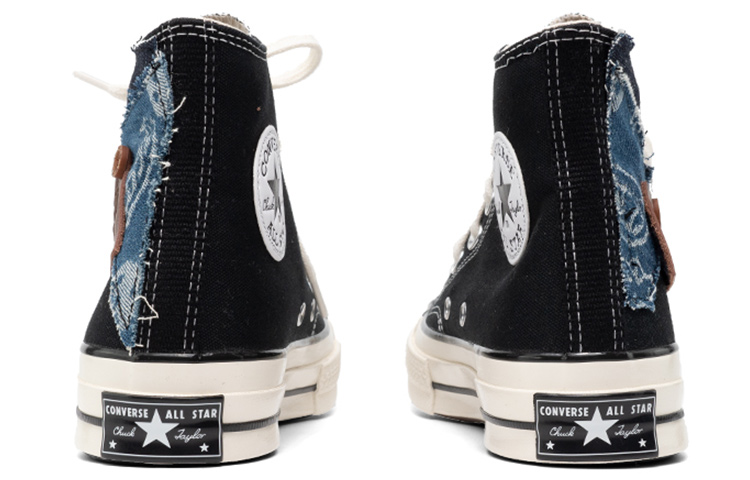 Purchase 【定制球鞋】Converse All Star 1970s 經典款 牛仔 腰果花 縫紉 拼接 高幫 帆布鞋 男女同款 黑棕
