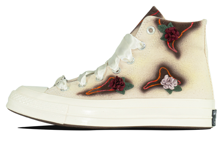 [Custom Shoes] Converse All Star 1970s High 'Scorched 3D Flowers - Pale Yellow'
