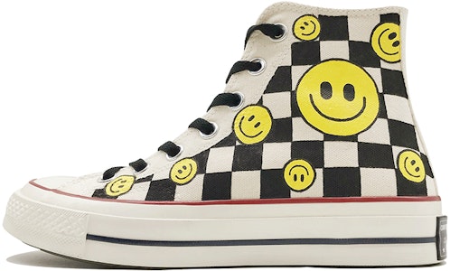 Zapatillas Converse Chuck 70 'Graffiti Sonriente a Cuadros' 162053C(TeamD-男女同款棋盘格笑脸黑白黄) Buy Zapatillas Converse Chuck 70 'Graffiti Sonriente a Cuadros' 162053C(TeamD-男女同款棋盘格笑脸黑白黄)