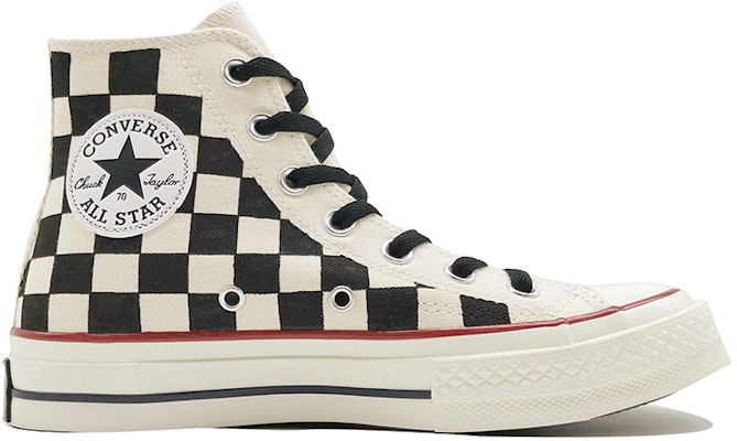 カスタムシューズ: コンバーチャック1970sハイ「チェックスマイリーグラフィティ」 162053C(TeamD-男女同款棋盘格笑脸黑白黄) Order カスタムシューズ: コンバーチャック1970sハイ「チェックスマイリーグラフィティ」 162053C(TeamD-男女同款棋盘格笑脸黑白黄)