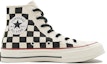 Order カスタムシューズ: コンバーチャック1970sハイ「チェックスマイリーグラフィティ」 162053C(TeamD-男女同款棋盘格笑脸黑白黄)