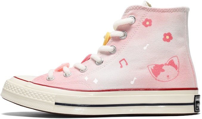 【定製球鞋】Converse 1970s Chuck Taylor CUS ID 音樂校園 狐狸 防滑耐磨 高筒 帆布鞋 男女同款 白粉 Buy 【定製球鞋】Converse 1970s Chuck Taylor CUS ID 音樂校園 狐狸 防滑耐磨 高筒 帆布鞋 男女同款 白粉