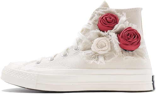【定制球鞋】Converse 1970s 浪漫玫瑰 刺繡 防滑耐磨 高筒 帆布鞋 男女同款 米白紅 Buy 【定制球鞋】Converse 1970s 浪漫玫瑰 刺繡 防滑耐磨 高筒 帆布鞋 男女同款 米白紅