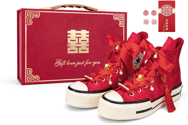 Converse Chuck Taylor All Star 1970s 'Wedding Red - Rumbai & Mutiara' Custom A05265C(Team18-流苏婚鞋SBOX) Buy Converse Chuck Taylor All Star 1970s 'Wedding Red - Rumbai & Mutiara' Custom A05265C(Team18-流苏婚鞋SBOX)