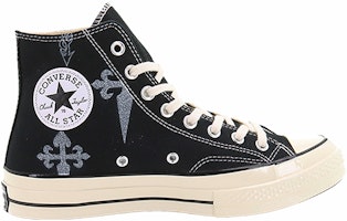 【定制鞋款】匡威1970经典高帮'涂鸦白十字-复古黑' 162050C(Team10-个性涂鸦白色十字k) Order 【定制鞋款】匡威1970经典高帮'涂鸦白十字-复古黑' 162050C(Team10-个性涂鸦白色十字k)